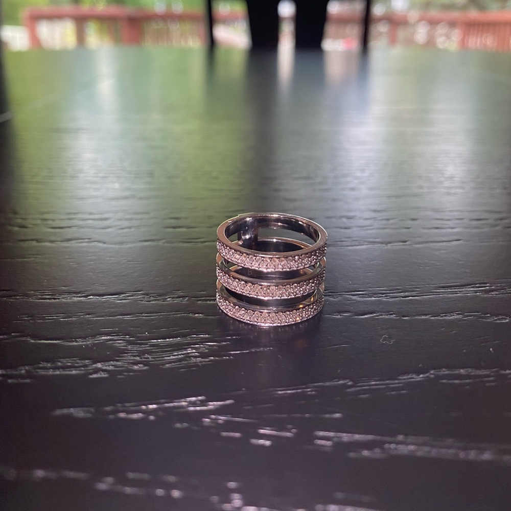 Michael Kors Pave Tri Stack Ring 8 - Picture 5 of 8